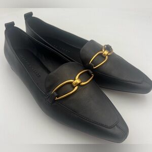 Veronica Beard Champlain Chain All Leather Loafers Black Women’s Size 8M NEW